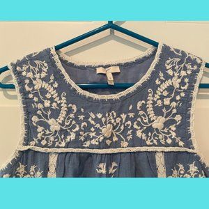 Lovely Joie Embroidered Sun Dress